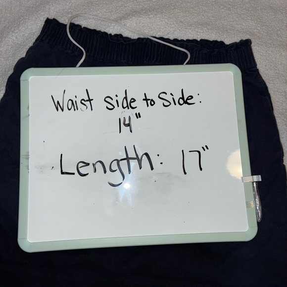 J. Crew Factory Womans size 8 Linen Blend Mini Pull-on Skirt Navy Lined Pockets - Picture 6 of 7